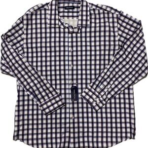 Nautica NWT Men's Blue Check Long-Sleeve Button-Up Shirt